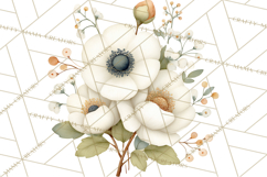 Vintage Spring Florals Clipart, Cottagecore Flower Png Product Image 2