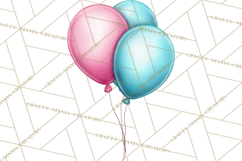 Birthday Balloon Clipart, Balloon Bunch PNG, Party Balloon Product Image 3