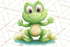 Frog Storybook Clipart, Cute Cartoon Frog Illustrations Png Product Image 3