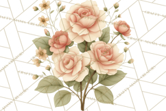 Vintage Spring Florals Clipart, Cottagecore Flower Png Product Image 4