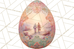 Christian Easter Clipart PNG, Resurrection Easter Egg Product Image 4