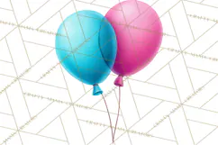 Birthday Balloon Clipart, Balloon Bunch PNG, Party Balloon Product Image 4