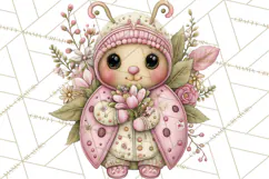 Magic Garden Bugs Clipart PNG, Pastel Fairy Garden Png Product Image 4