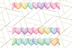 Watercolor Corner &amp; Border Clipart, Floral Frames, Heart Png Product Image 3