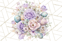 Easter Floral Clipart, Watercolor Spring Flowers Png Product Image 3