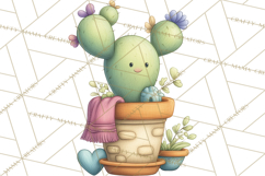 Boho Valentine Cactus Clipart PNG, Desert Romance Clip Art Product Image 3