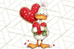 Valentine Goose Clipart PNG, Cute Watercolor Goose World Png Product Image 2