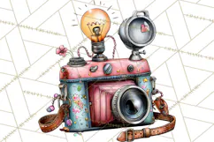 Retro Glam Kids Clipart PNG, Vintage Inspired Mini World Product Image 2