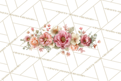 Soft Pastel Spring Floral Clipart, Pink Roses Tulips Png Product Image 3