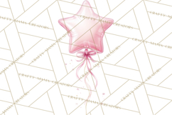 Pink Birthday Clipart, Vibrant Party Decorations PNG Product Image 5