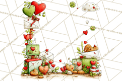 Valentine Goose Clipart PNG, Cute Watercolor Goose World Png Product Image 2