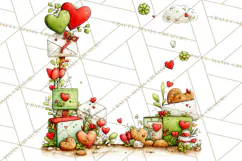 Valentine Goose Clipart PNG, Cute Watercolor Goose World Png Product Image 2