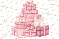 Pink Birthday Clipart, Vibrant Party Decorations PNG Product Image 2