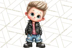 Retro Glam Kids Clipart PNG, Vintage Inspired Mini World Product Image 3