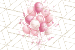 Pink Birthday Clipart, Vibrant Party Decorations PNG Product Image 4