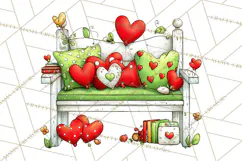 Valentine Goose Clipart PNG, Cute Watercolor Goose World Png Product Image 4
