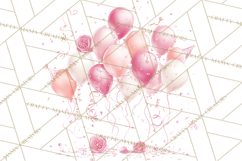 Pink Birthday Clipart, Vibrant Party Decorations PNG Product Image 5