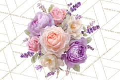 Soft Pastel Spring Floral Clipart, Pink Roses Tulips Png Product Image 5