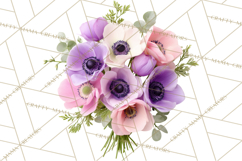 Soft Pastel Spring Floral Clipart, Pink Roses Tulips Png Product Image 2