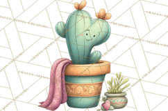 Boho Valentine Cactus Clipart PNG, Desert Romance Clip Art Product Image 4