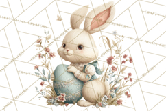 Easter Bunny Clipart PNG, Baby Bunnies in Pastel Garden Product Image 4