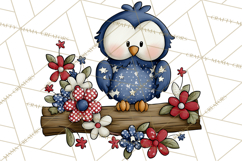 Patriotic Animals Clipart, Whimsical Red White Blue American Product Image 4