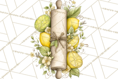 Farmhouse Lemon Kitchen Clipart, Lemon Kitchen Appliances Product Image 4