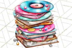 Retro Glam Kids Clipart PNG, Vintage Inspired Mini World Product Image 2