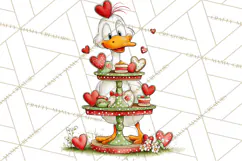 Valentine Goose Clipart PNG, Cute Watercolor Goose World Png Product Image 5