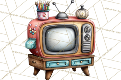 Retro Glam Kids Clipart PNG, Vintage Inspired Mini World Product Image 2