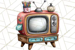 Retro Glam Kids Clipart PNG, Vintage Inspired Mini World Product Image 2