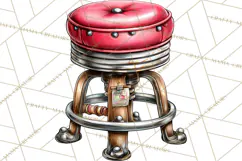 Retro Glam Kids Clipart PNG, Vintage Inspired Mini World Product Image 3
