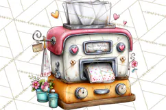 Retro Glam Kids Clipart PNG, Vintage Inspired Mini World Product Image 4