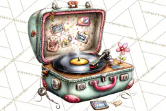 Retro Glam Kids Clipart PNG, Vintage Inspired Mini World Product Image 5