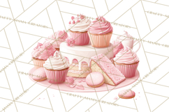 Pink Birthday Clipart, Vibrant Party Decorations PNG Product Image 3