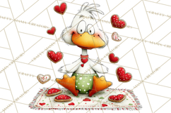 Valentine Goose Clipart PNG, Cute Watercolor Goose World Png Product Image 3