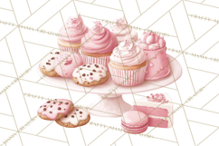 Pink Birthday Clipart, Vibrant Party Decorations PNG Product Image 4