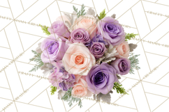 Soft Pastel Spring Floral Clipart, Pink Roses Tulips Png Product Image 2