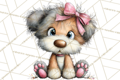 Retro Glam Kids Clipart PNG, Vintage Inspired Mini World Product Image 5