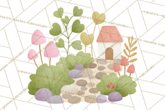 Cottagecore St Patrick’s Day Clipart, Mini Irish Cottage Png Product Image 2