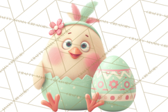 Whimsical Easter Characters Clipart PNG, Cute Mint Png Product Image 2