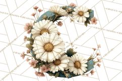 Blooming Letters Clipart, Floral Alphabet Clip Art PNG Product Image 2