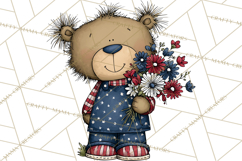 Patriotic Animals Clipart, Whimsical Red White Blue American Product Image 2