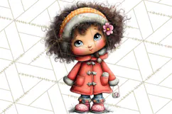 Retro Glam Kids Clipart PNG, Vintage Inspired Mini World Product Image 2