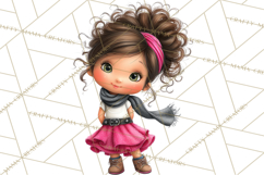 Retro Glam Kids Clipart PNG, Vintage Inspired Mini World Product Image 3