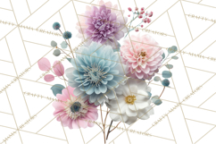 Soft Pastel Spring Floral Clipart, Pink Roses Tulips Png Product Image 4