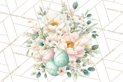 Easter Floral Clipart, Watercolor Spring Flowers Png Product Image 4
