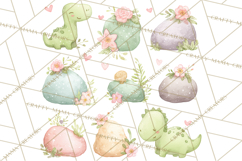 Cute Baby Dinosaurs Clipart PNG, Watercolor Dinosaur Product Image 4