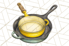 Farmhouse Lemon Kitchen Clipart, Lemon Kitchen Appliances Product Image 4