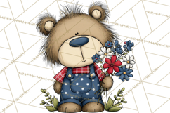 Patriotic Animals Clipart, Whimsical Red White Blue American Product Image 3